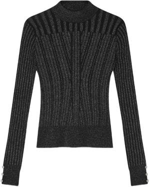 Versace Button-detail Cotton Sweater - Black