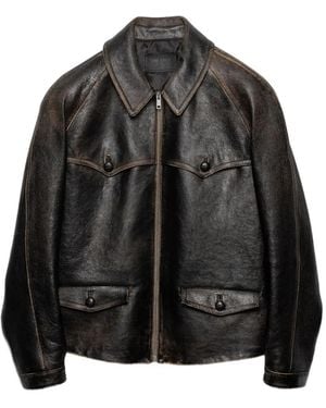 Prada Leather Jacket - Black