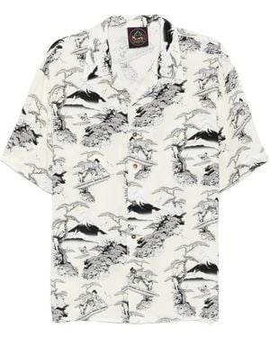 Mauna Kea Graphic-Print Camp-Collar Shirt - White