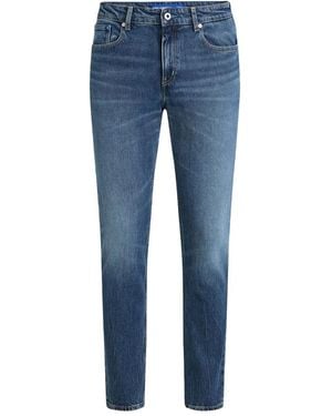 Karl Lagerfeld Logo-Plaque Denim Jeans - Blue