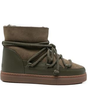 Inuikii Lace-Up Suede Ankle Boots - Green