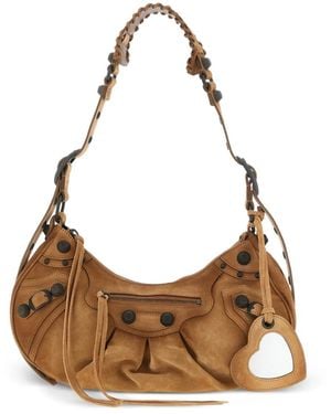 Balenciaga ル カゴール スタッズ ショルダーバッグ S - ブラウン