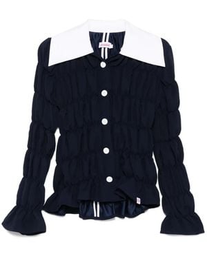 Charles Jeffrey Shirred Blouse - Blue