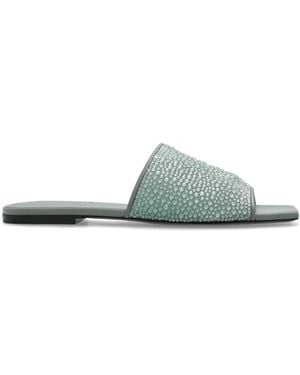 Lanvin Crystal-Embellished Sandals - Green