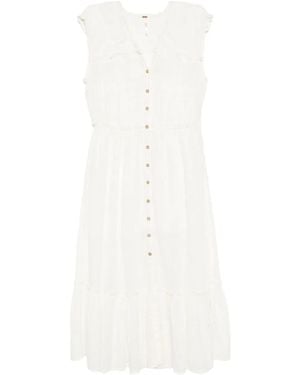 Free People Desert Dazed Midi Dress - White