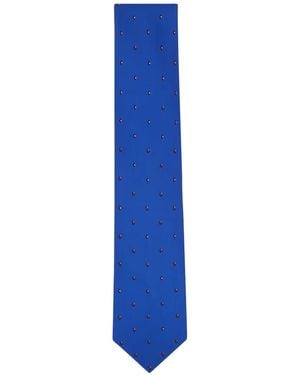 Brioni Geometric-Print Tie - Blue
