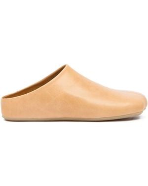 MM6 by Maison Margiela Square-Toe Slippers - Natural