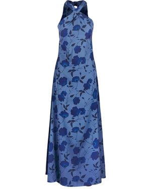 Sachin & Babi Neckholder-Maxikleid Mit Blumenmuster - Blau