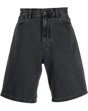 Carhartt Logo-Patch Denim Shorts - Grey