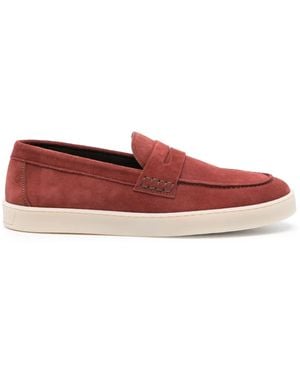 Canali スエード ペニーローファー - レッド