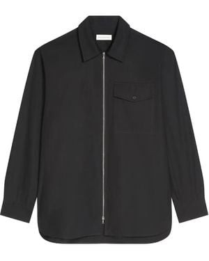 Dries Van Noten Zip-Up Shirt - Black