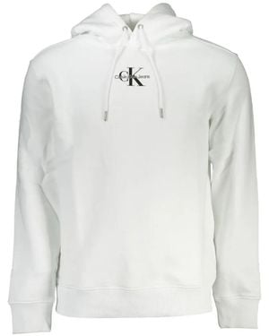 Calvin Klein Logo-Print Hoodie - White