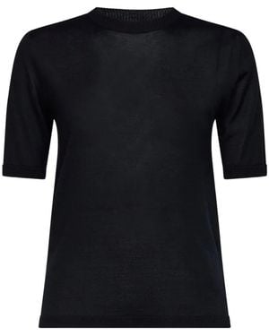 Max Mara Aceti Short-Sleeve Sweater - Black