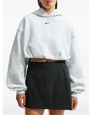 Nike Studio Fleece Cropped Hoodie - White