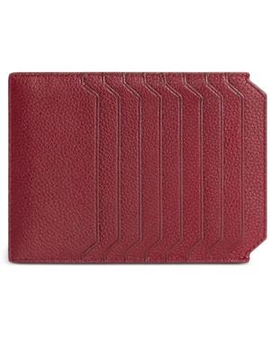 Santoni Tarjetero de piel - Rojo