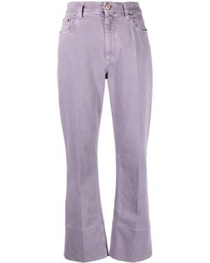 Brunello Cucinelli Pressed-Crease Loose-Fit Jeans - Purple