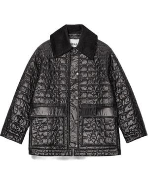 Ganni Quilted Flap-Pocket Jacket - Black