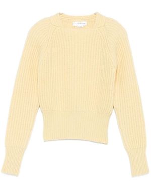 Victoria Beckham Ribbed Raglan-Sleeve Sweater - White