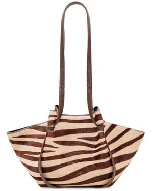 Yuzefi Mochi Zebra-Print Shoulder Bag - Natural