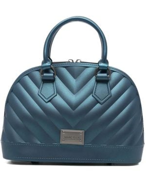 Marc Ellis Medium Flat Maya 27 Chevron-Quilted Tote Bag - Blue