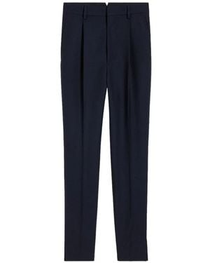 Ami Paris Pantalones De Vestir De Talle Alto - Azul