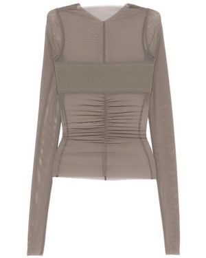Rick Owens Sheer-Design Top - Gray