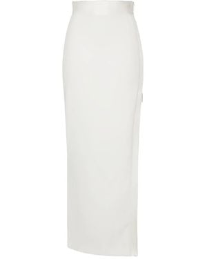Elisabetta Franchi Logo-Piping Maxi Skirt - White