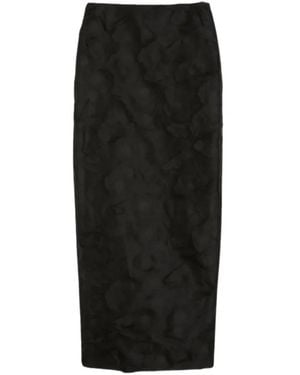 Max Mara Silk Long Skirt - Black