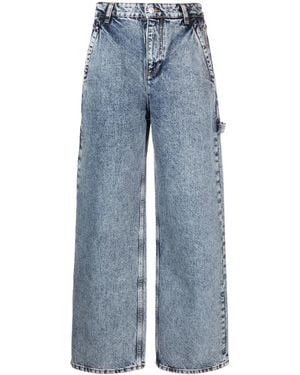 Moschino High-Rise Straight-Leg Jeans - Blue