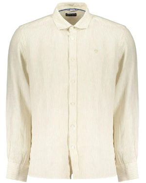 North Sails Striped Linen Shirt - White