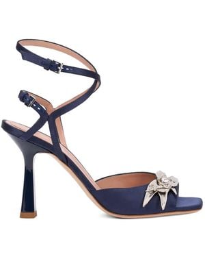 Alberta Ferretti Crystal-Embellished Sandals - Blue