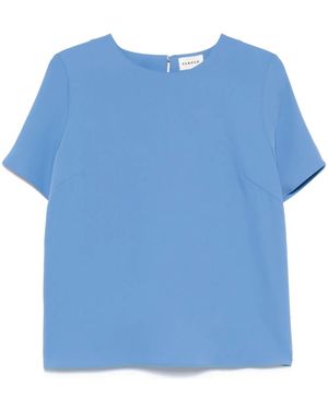 P.A.R.O.S.H. Sky Crepe De Chine T-Shirt - Blau