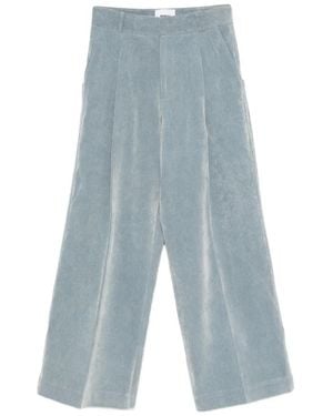 Bonsai Velvet Loose-Fit Trousers - Blue