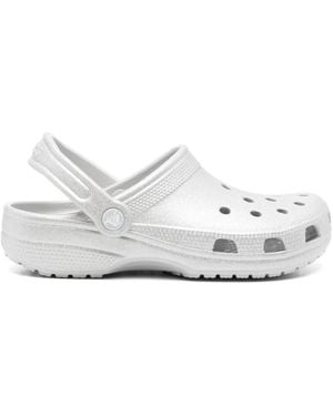 Crocs™ Classic Glitter Clog Sandals - White