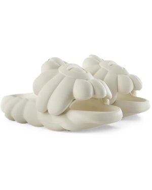 Ohana Hatake Sculptural-Design Slides - White
