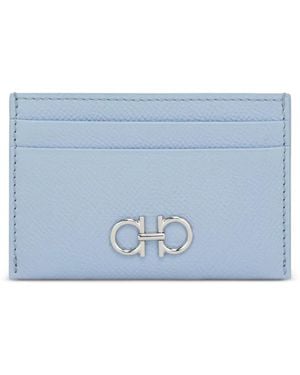Ferragamo Gancini Kartenetui aus Leder - Blau