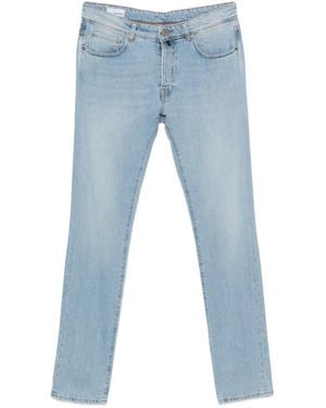 Incotex Faded-Effect Five-Pocket Jeans - Blue