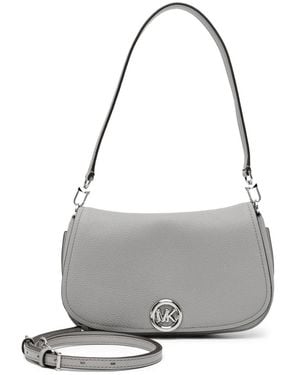 Michael Kors Nolita Medium Leather Convertible Shoulder Bag - Grey