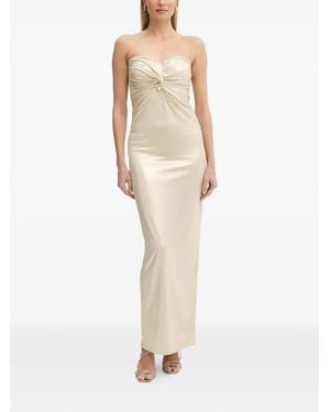 Fracomina Knot-Detail Maxi Dress - Natural