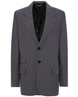 Victoria Beckham Step Collar Tailored Blazer - Grey