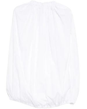 Comme des Garçons Gathered Blouse - White