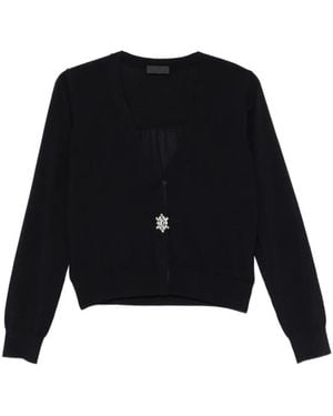 Liu Jo Crystal-Embellishment Cardigan - Black