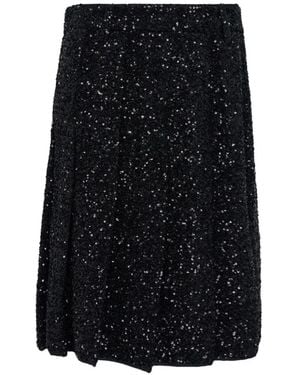 N°21 Sequin-Embellished Skirt - Black