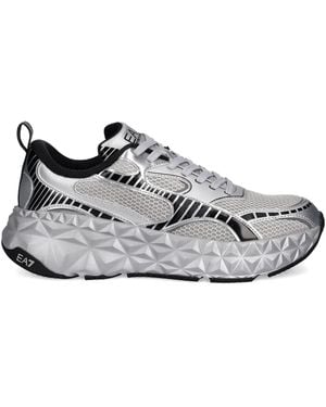 EA7 Baskets À Semelle Texturée - White
