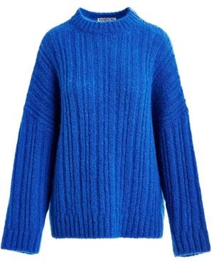Essentiel Antwerp Imitate リブニット セーター - ブルー
