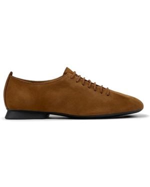 Camper Casi Myra Lace-Up Ballet Flats - Brown