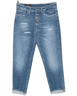 Dondup Geknöpfter Distressed-Denim - Blau