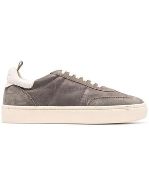 Officine Creative Combined Suede-Leather Trainers - Grey