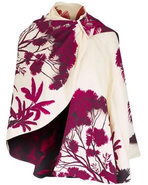 Johanna Ortiz Ocean Of Secrets Silk Cape - Pink