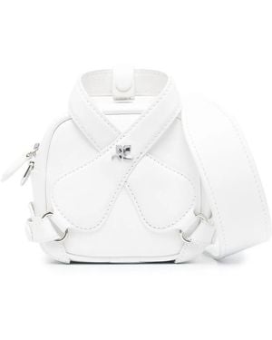 Courreges Handtasche Mit Drapierten Riemen - Weiß